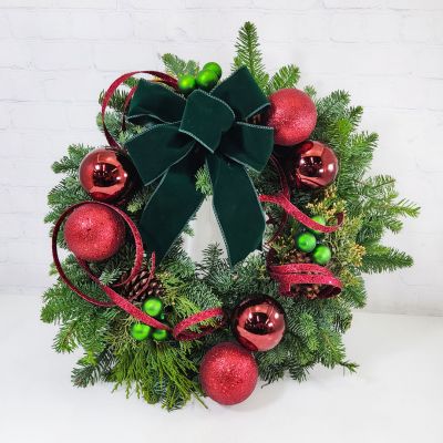 Red & Green Christmas Wreath