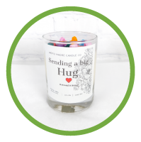 Sending Big Hug Candle by Moto Madre Co.